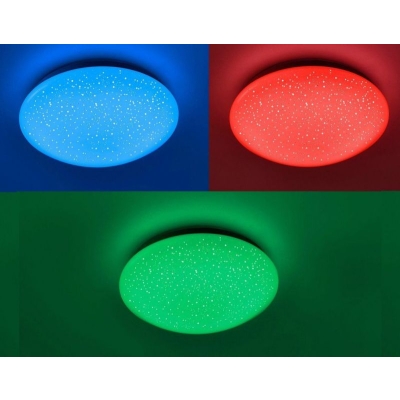 SKYLER LED RGB + PILOT plafon 24W z efektem gwiazd 14242-16 Leuchten Direkt